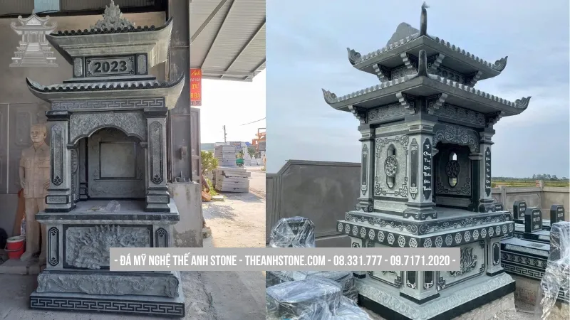 Báo giá mộ đá, lăng mộ đá nguyên khối rẻ, đẹp, cập nhật mới nhất 1 Mộ đá đơn nguyên khối đơn giản, tiết kiệm