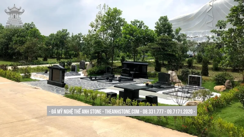 Báo giá mộ đá, lăng mộ đá nguyên khối rẻ, đẹp, cập nhật mới nhất 3 Mộ đá hoa cương sáng bóng, sang trọng