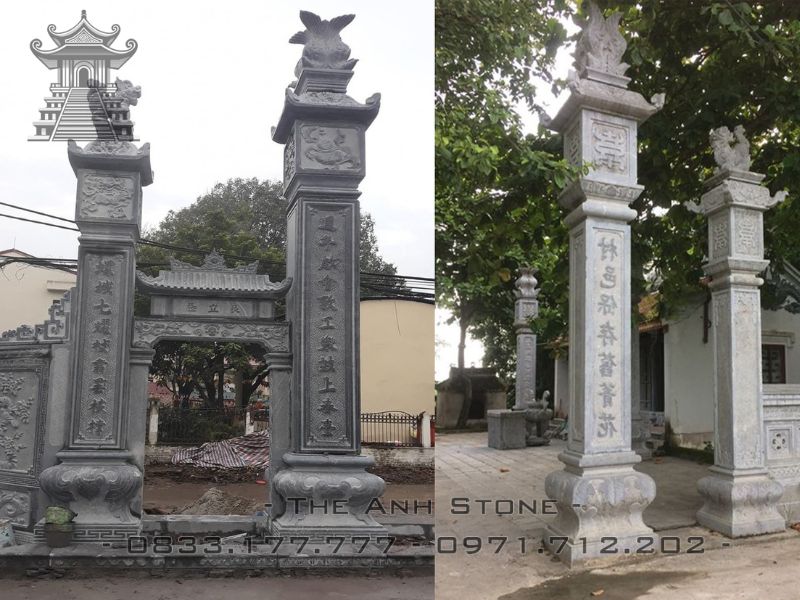 Mẫu cột đồng trụ bằng đá trong nhà thờ có thiết kế cầu kỳ.