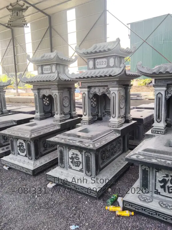 mộ đá 2 mái 11