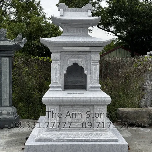 40+ Mẫu Mộ Đá Granite (Hoa cương ) Đẹp, Đơn Giản 15 Mộ đá granite