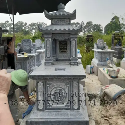 40+ Mẫu Mộ Đá Granite (Hoa cương ) Đẹp, Đơn Giản 6 Mộ đá granite