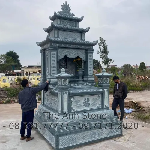 40+ Mẫu Mộ Đá Granite (Hoa cương ) Đẹp, Đơn Giản 24 Mộ đá granite