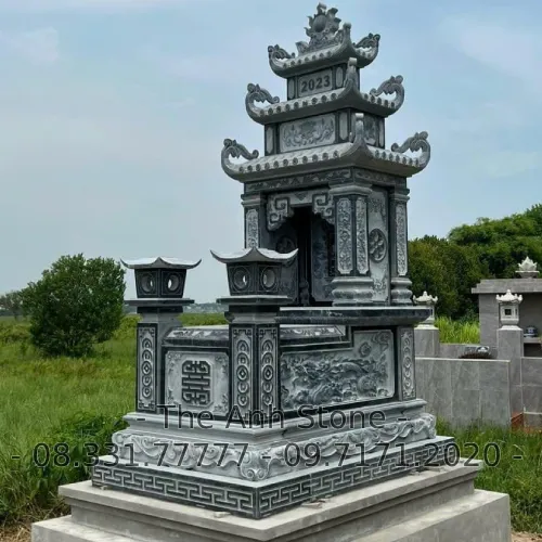 40+ Mẫu Mộ Đá Granite (Hoa cương ) Đẹp, Đơn Giản 25 Mộ đá granite