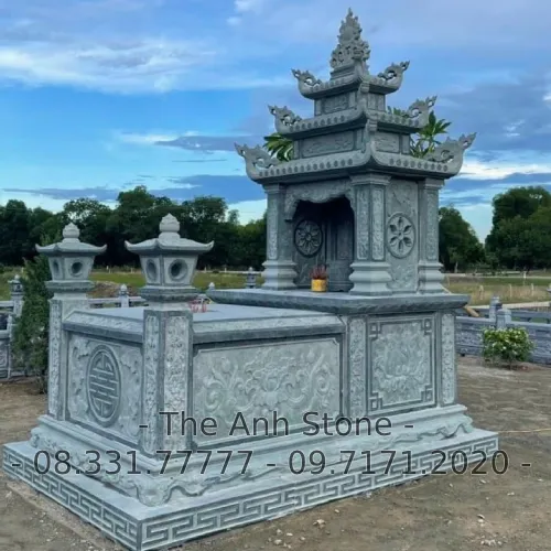 40+ Mẫu Mộ Đá Granite (Hoa cương ) Đẹp, Đơn Giản 31 Mộ đá granite