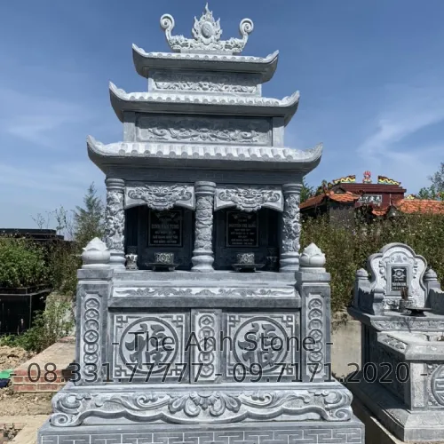 40+ Mẫu Mộ Đá Granite (Hoa cương ) Đẹp, Đơn Giản 32 Mộ đá granite