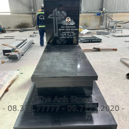 40+ Mẫu Mộ Đá Granite (Hoa cương ) Đẹp, Đơn Giản 36 Mộ đá granite
