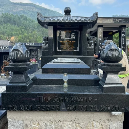 40+ Mẫu Mộ Đá Granite (Hoa cương ) Đẹp, Đơn Giản 42 Mộ đá granite