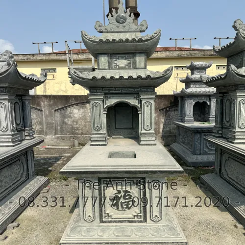 40+ Mẫu Mộ Đá Granite (Hoa cương ) Đẹp, Đơn Giản 10 Mộ đá granite