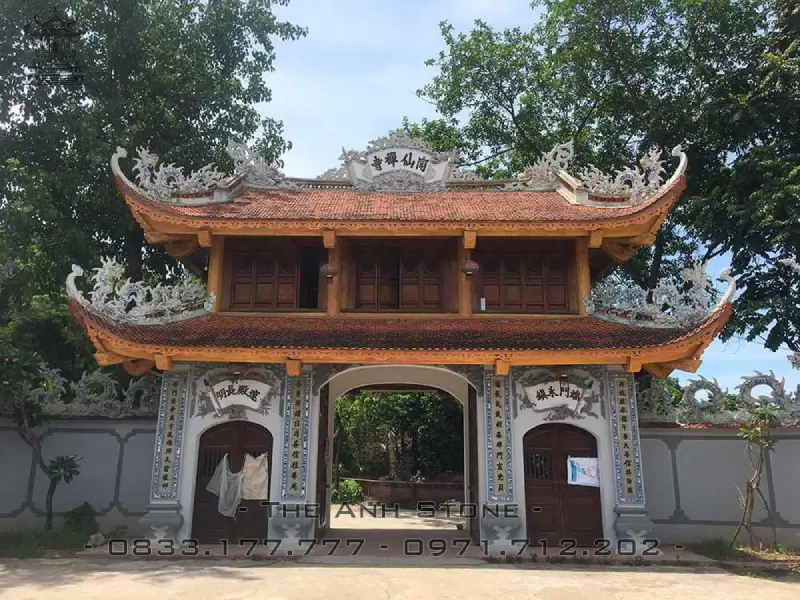Các mẫu cổng tam quan đẹp 2025 - Ý nghĩa cổng tam quan trong văn hóa Việt - 2 Cổng Tam Quan chủ yếu có hai loại kiến trúc là cổng có gác và cổng tứ trụ