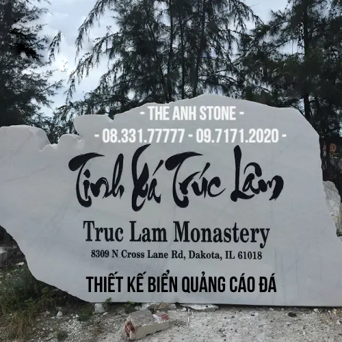 20+ Mẫu biển quảng cáo đá hoa cương đẹp - Bảng hiệu đá tự nhiên chất lượng cao 9 biển quảng cáo đá