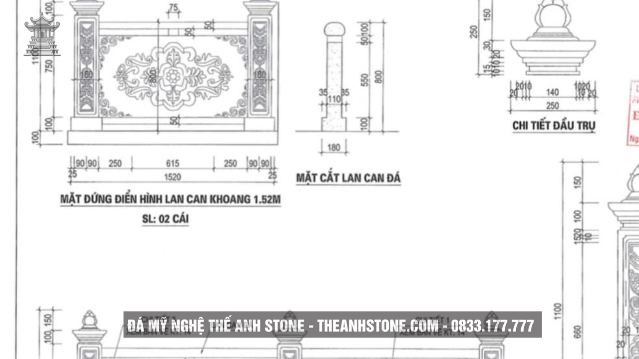 Bản vẽ lăng mộ đá: Bí quyết tạo nên công trình tâm linh chuẩn phong thủy 4 ban ve lang mo da 5